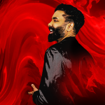 Paul Chowdhry tour image. The comedian is standing sideways on