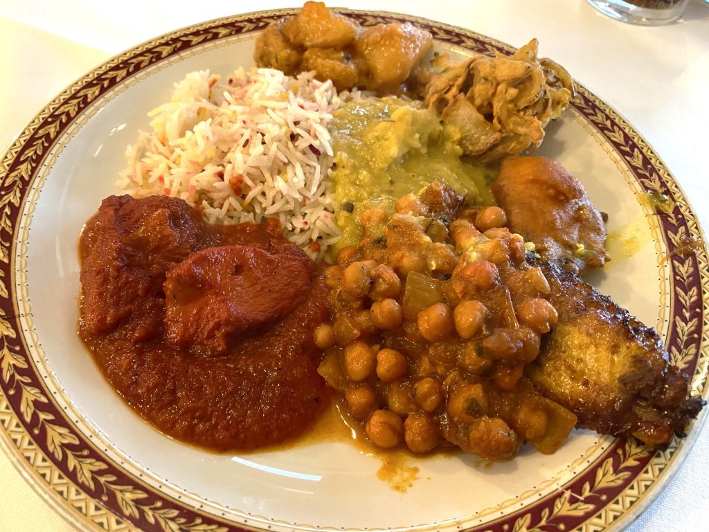 Food from the Reading Tandoori buffet