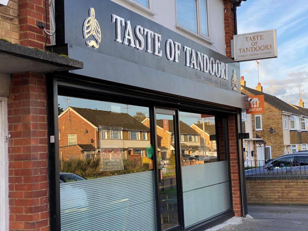 The outside of The Taste of Tandoori