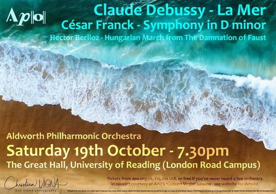 Aldworth Philharmonic Orchestra's poster for its autumn concert