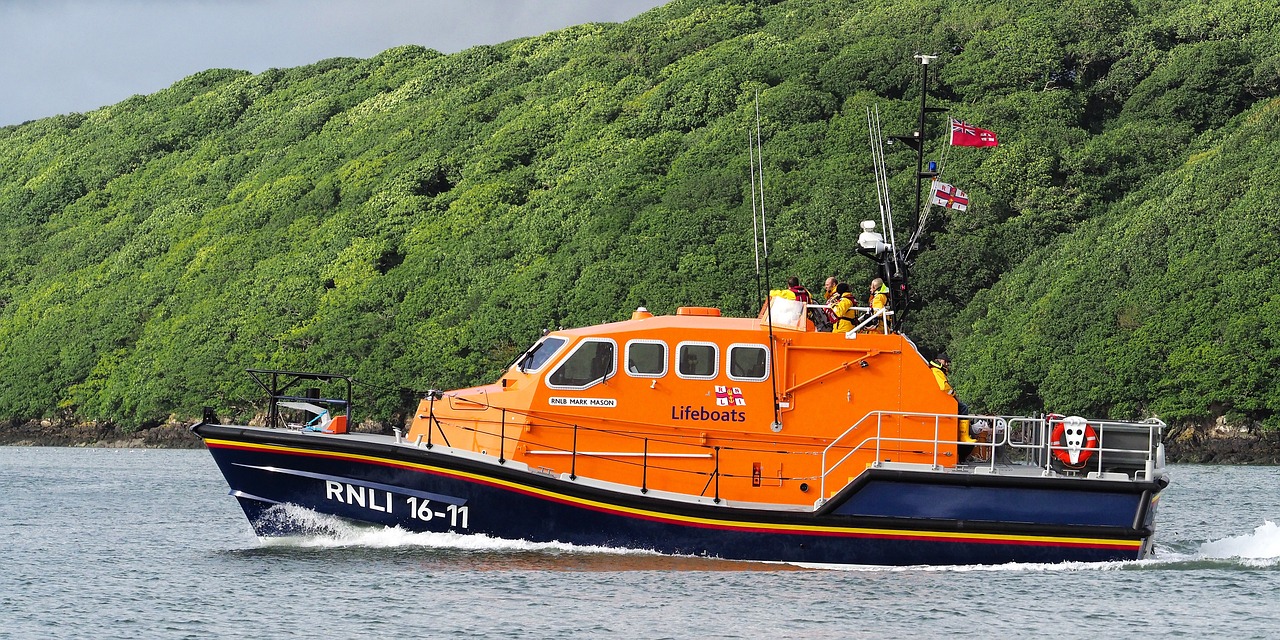 A lifeboat on the water