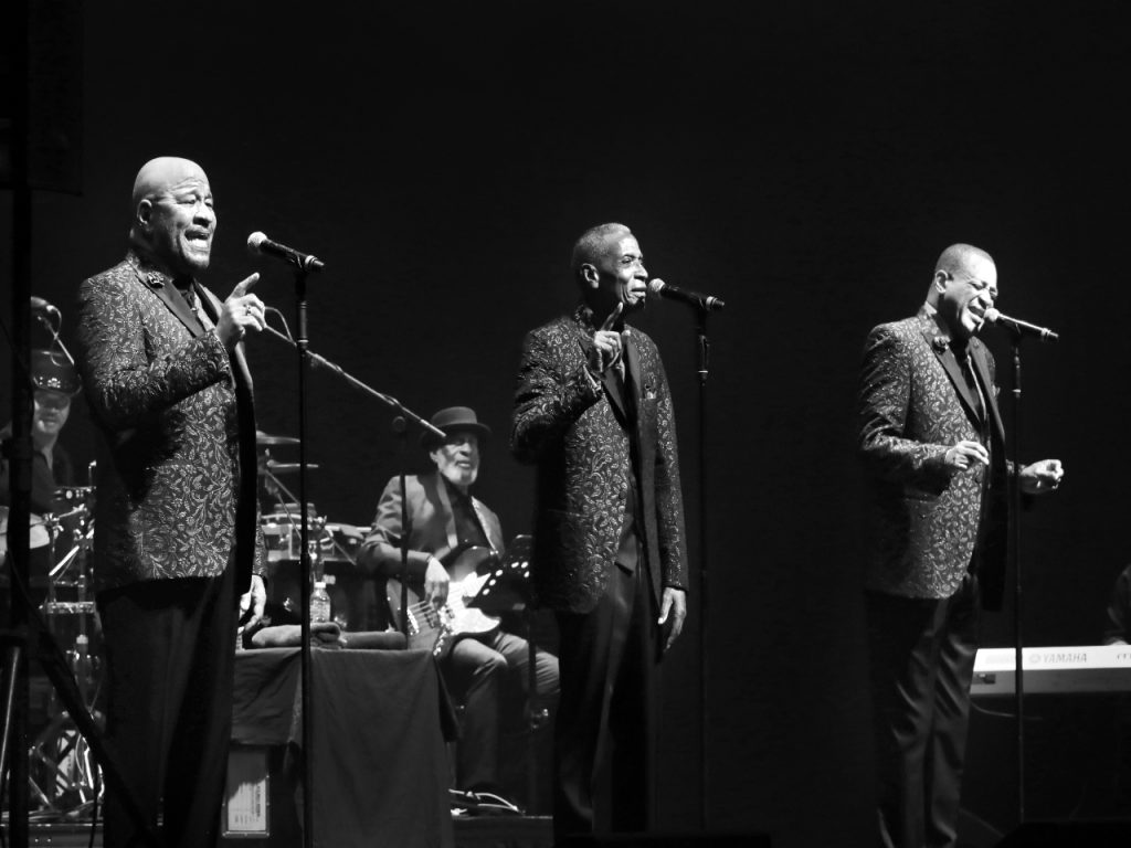 A black and white image of The Stylistics