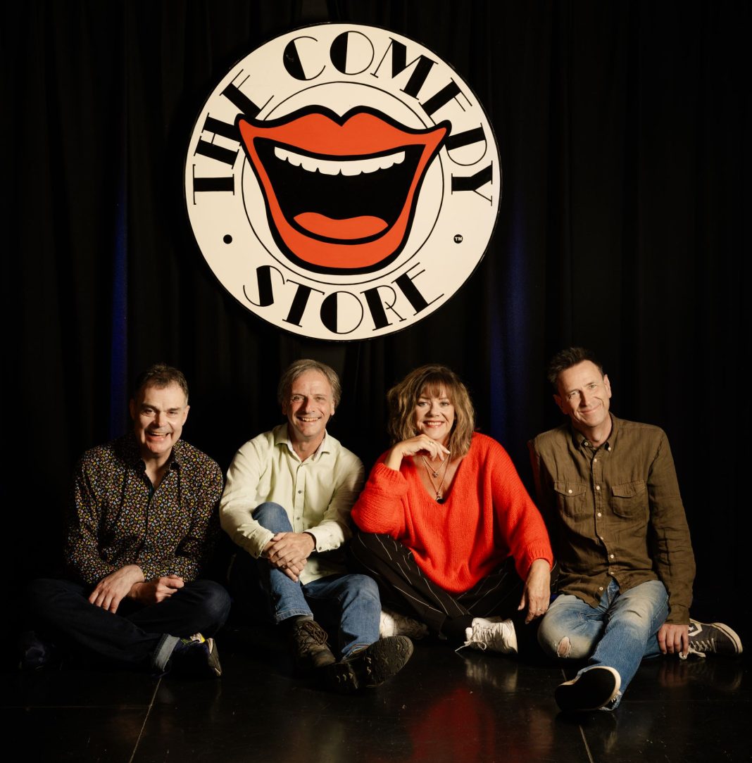 From left: The Comedy Store Players Neil Mularkey, Richard Vrance, Josie Lawrence, and Ryan Stiles are coming to Reading in March