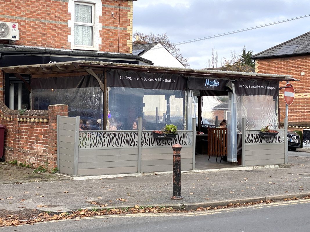 The exterior of Monty's Cafe in Addington Road, Reading