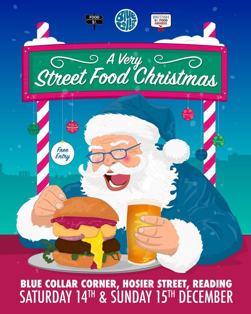 One of our six things: a poster promoting Blue Collar Corner's Christmas Street Food event