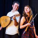 Chris Green and Sophie Matthews will perform A Brief History of Music. They are holding some old instruments including a lute