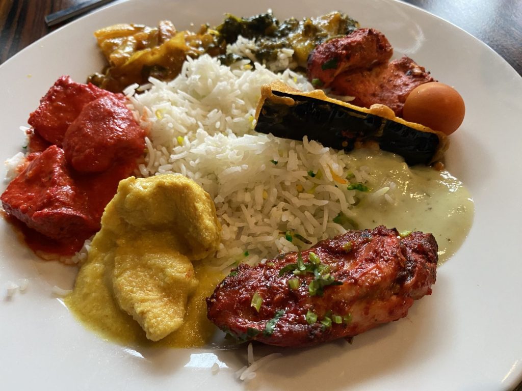 a plate of food on a table