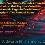 The flyer for the Aldworth Philharmonic Orchestra's February concert