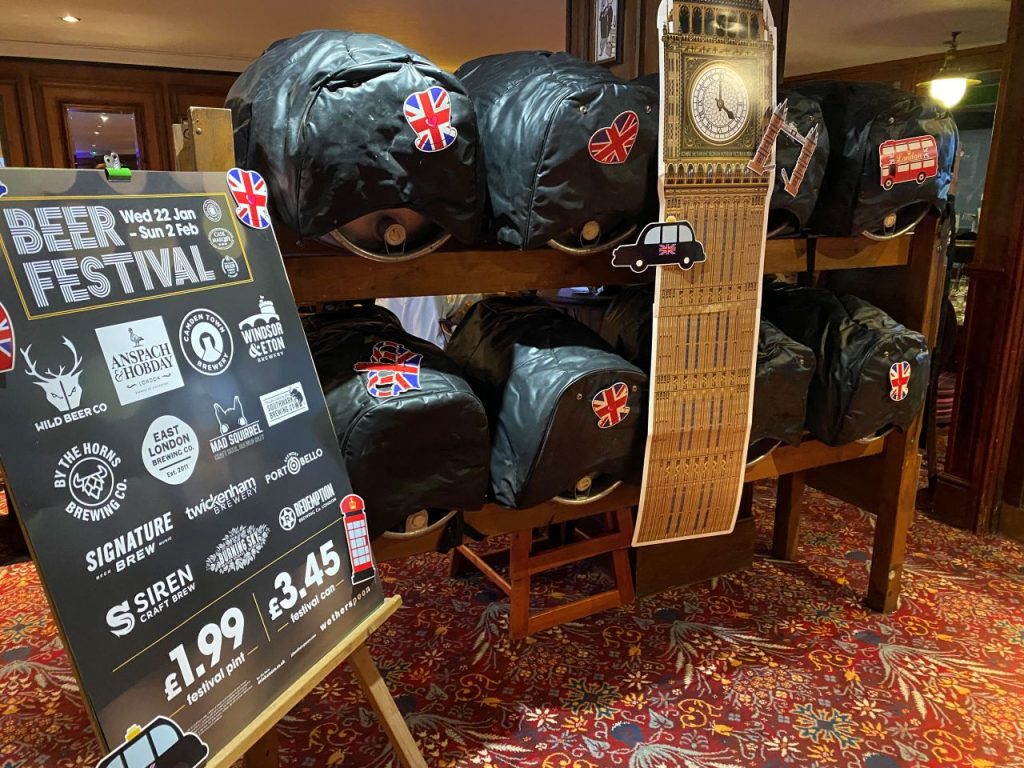 Some of the cask ale on offer for Wetherspoon's London Beer Festival