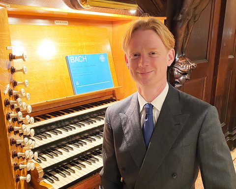 Organist David Pether who will be performing for Crowthorne Symphony Orchestra