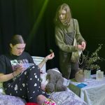 Mia and Grace, who play Willow and Taylor in Berzerk Productions National Theatre Connections show The Company of Trees