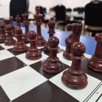 Some of the pieces ready to play at Reading Chess Club
