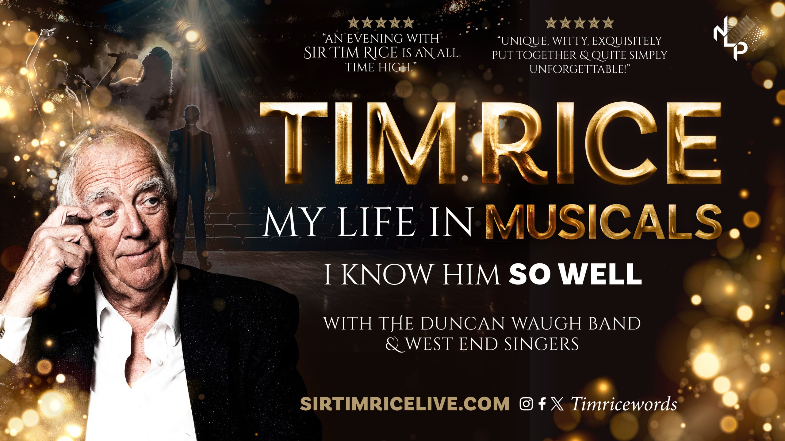 The poster for Sir Tim Rice's show A Life In Musicals