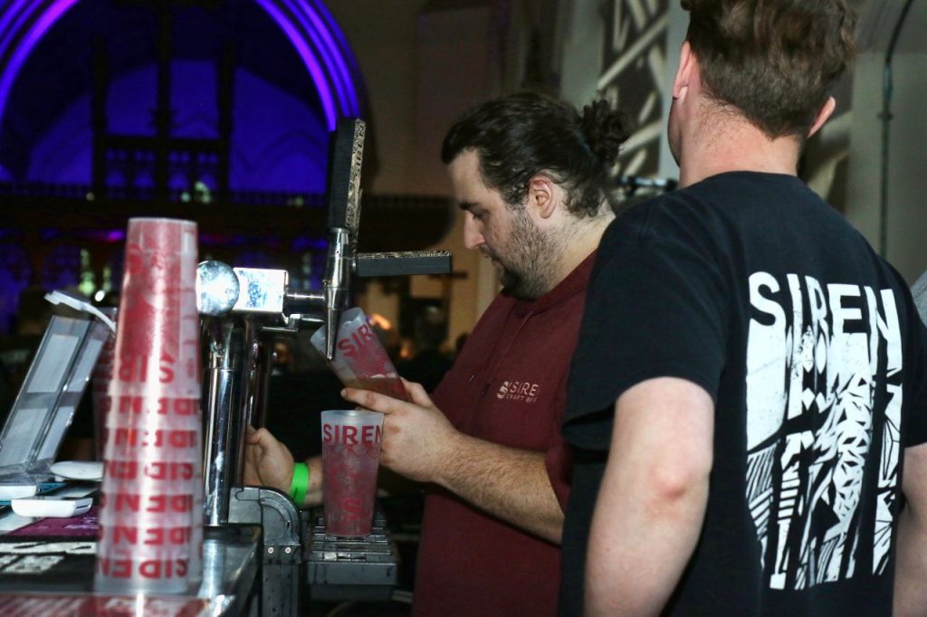 Beer being poured at the Siren Craft Brew pop-up bar Picture: Dijana Capan/DVision Images