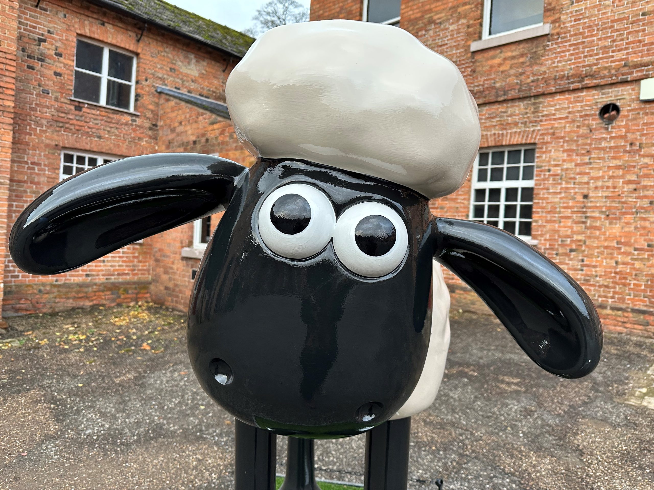 A statue of Shaun The Sheep
