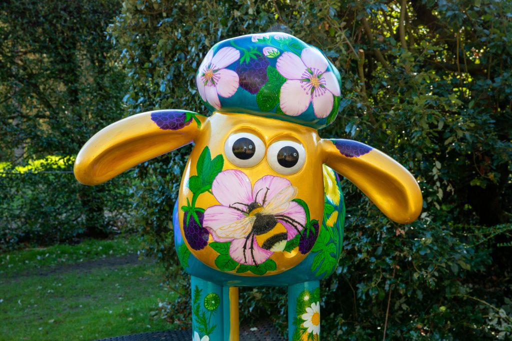 A floral Shaun The Sheep