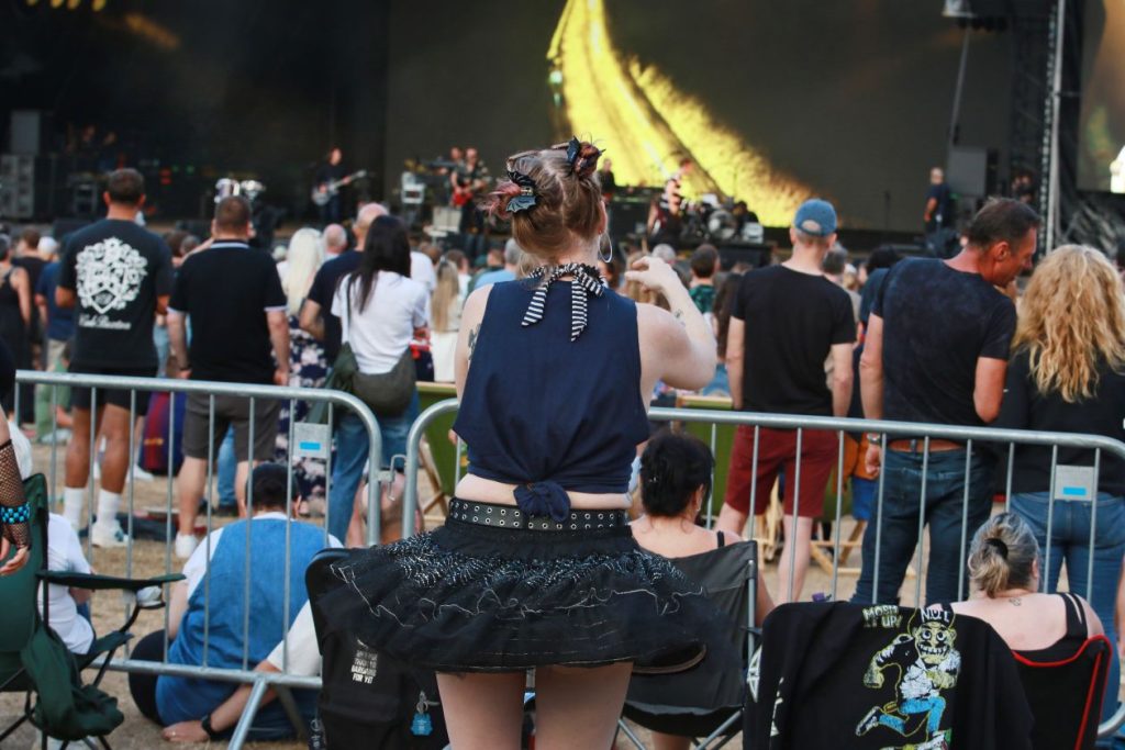 Music fans looking towards the stage at Englefield Live