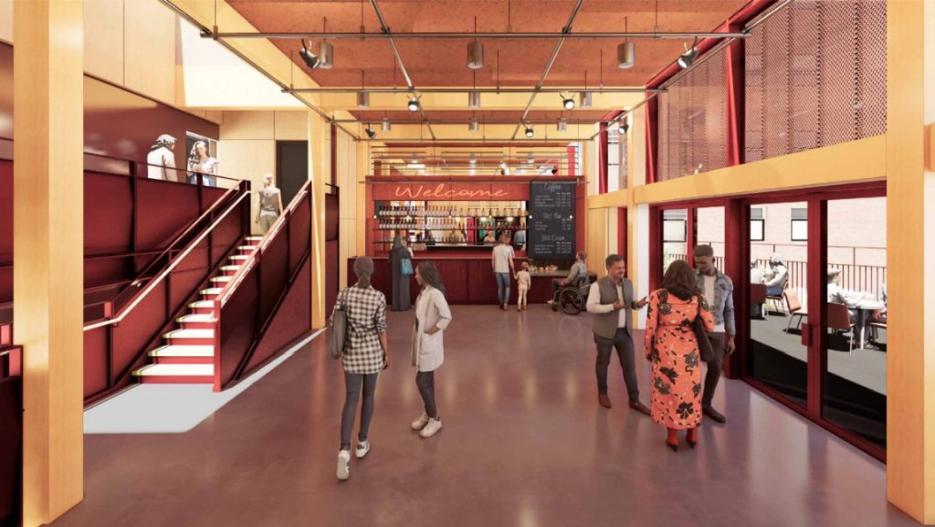 An artist's impression of the new Hexagon entrance foyer