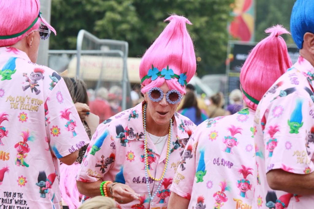 Fancy dress at Rewind South – a very pink outfit