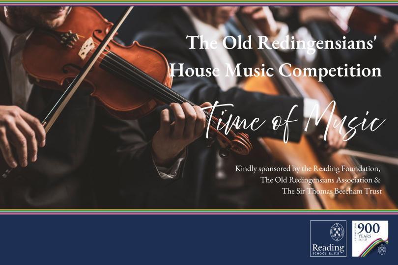 Reading School poster promoting its 900th anniversary concert