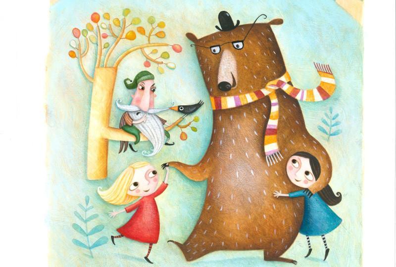 Snow White Rose Red Bear Brown