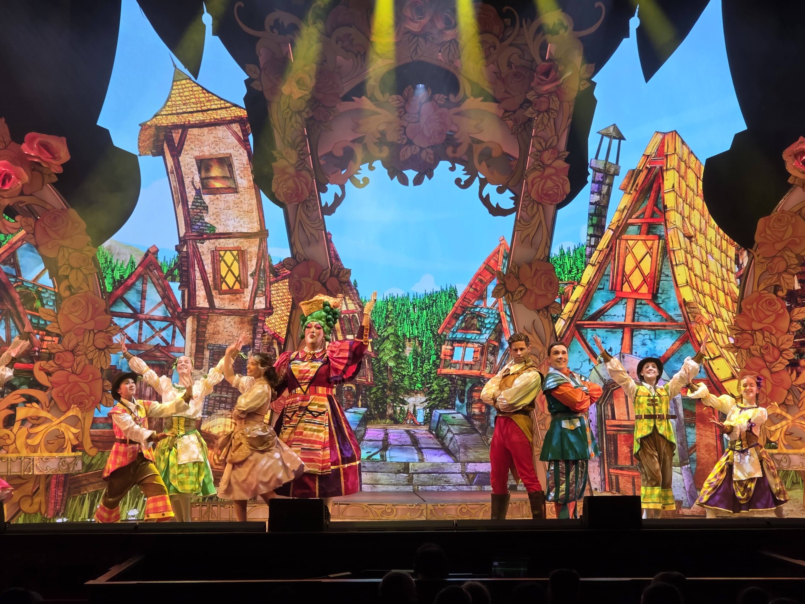 An ensemble routine during Beauty and the Beast