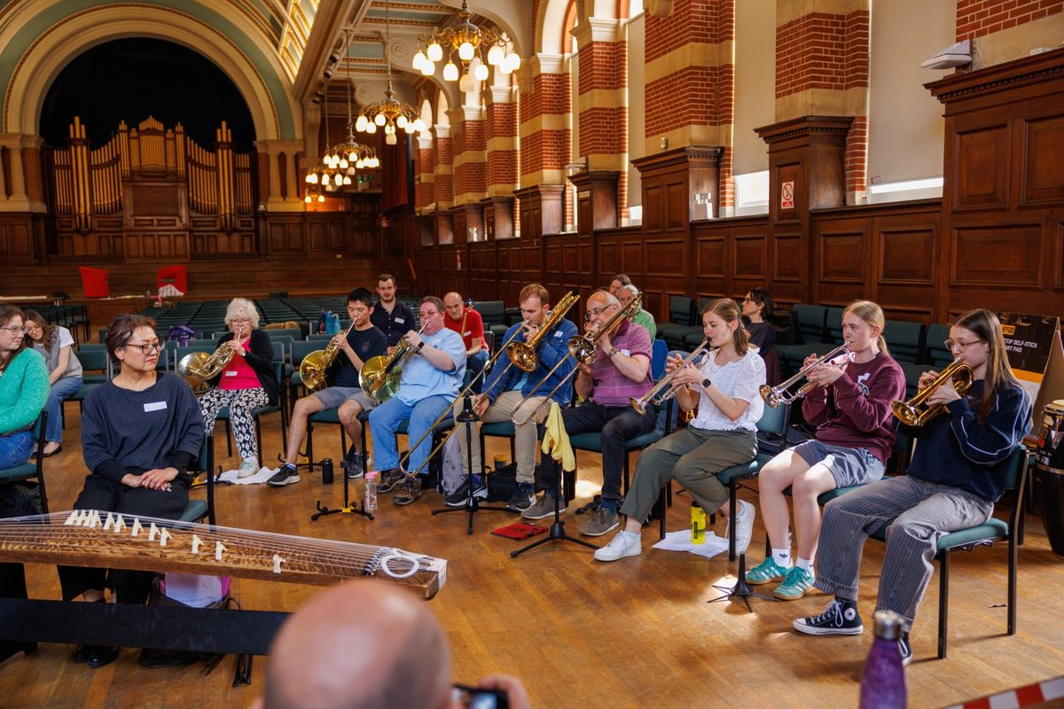 Musicians taking part in a Reading Sound Foundry Workshop