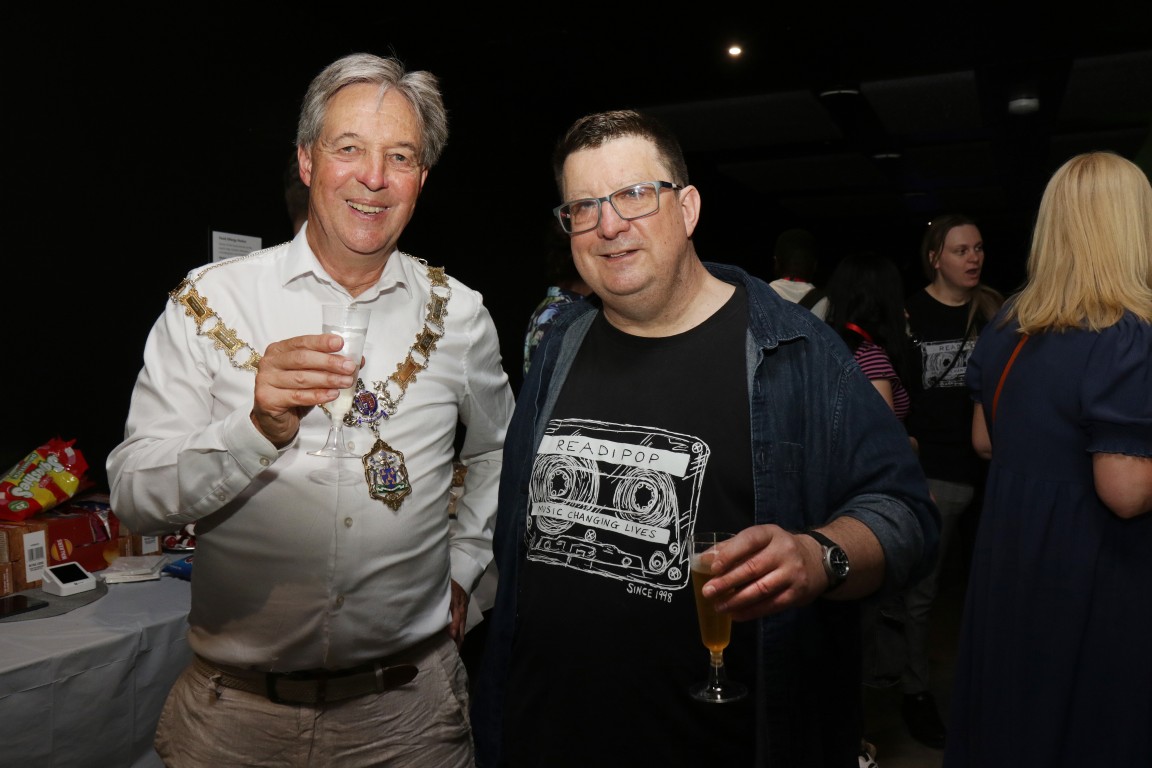 The Mayor of Reading with Gavin Lombos from Readipop